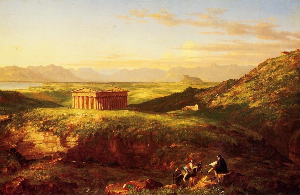 Cole, Thomas (1801-1848) - temple de Segeste avec lartiste.JPG